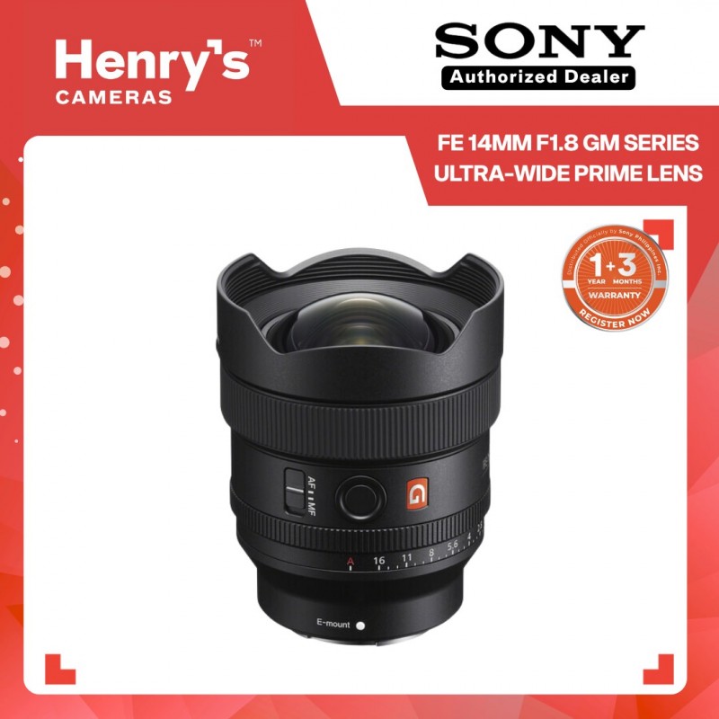SONY FE 14MM F1.8 GM SERIES ULTRA-WIDE PRIME LENS